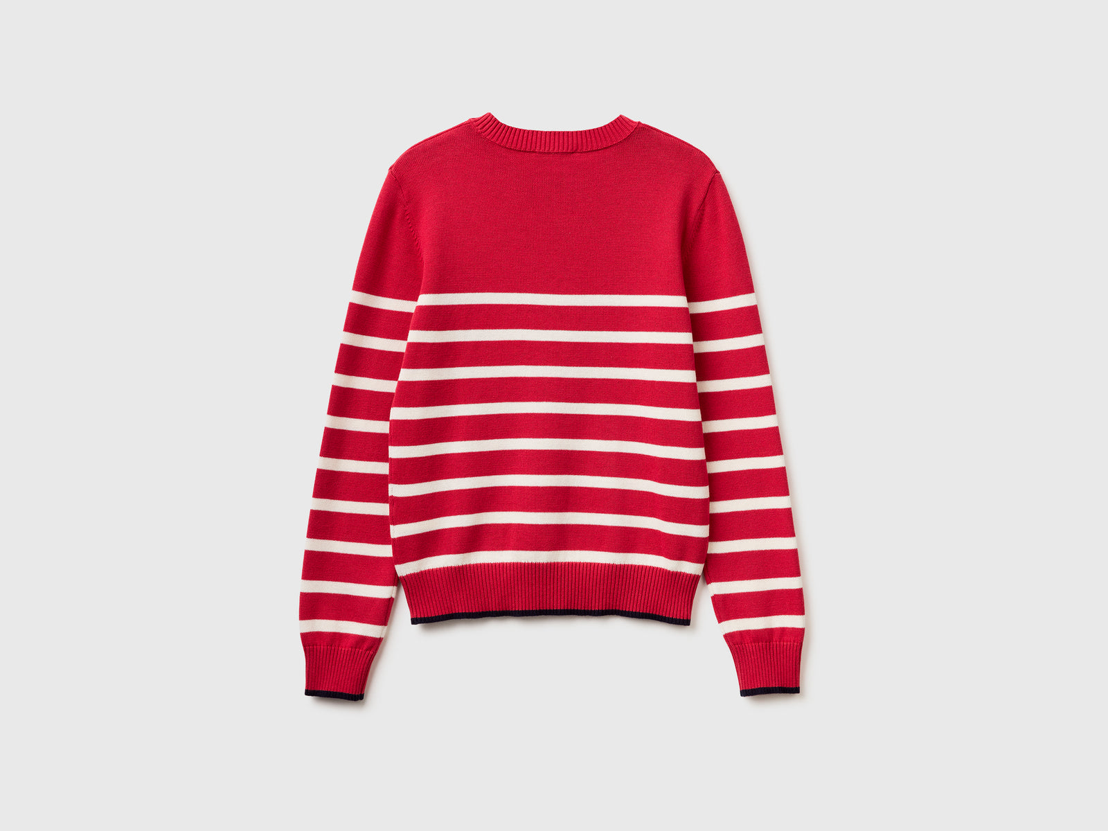 Striped sweater with embroidered writing - ucb_image_BS