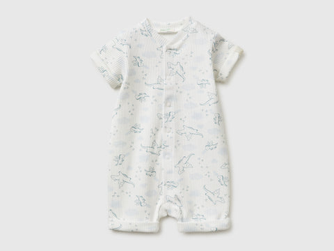 Ribbed printed short playsuit - ucb_image_FS