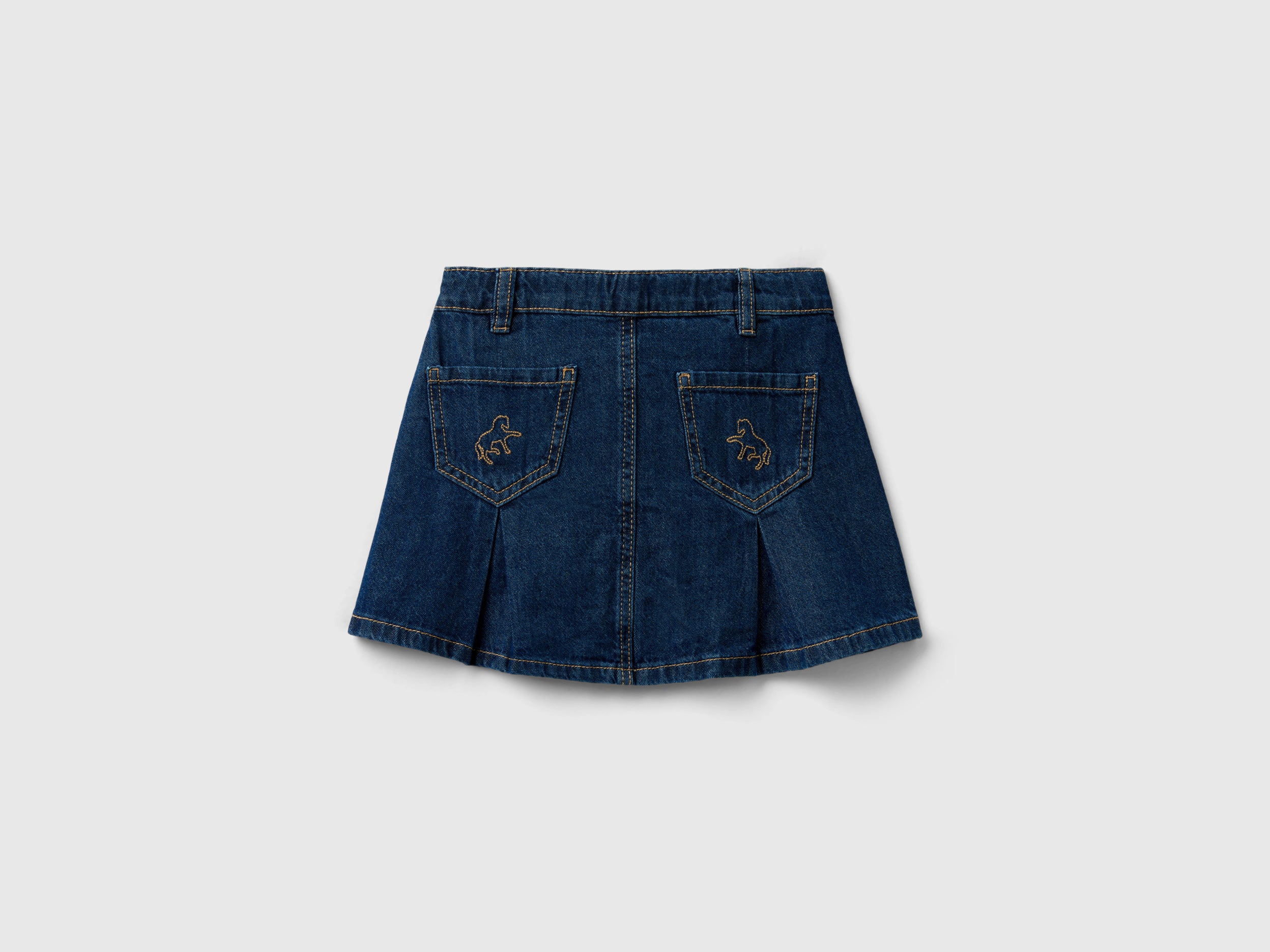 Saia de jeans com bordados cavalo - ucb_image_BS