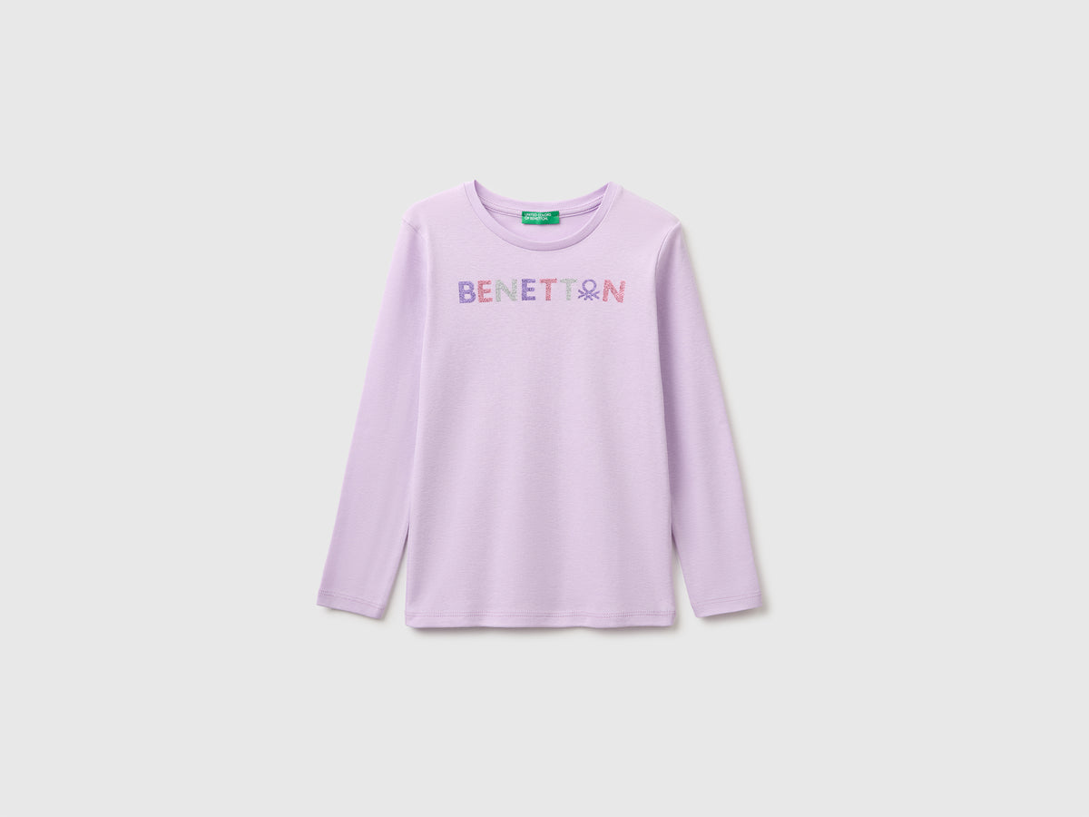 T-shirt de manga comprida com estampa glitter - ucb_image_FS