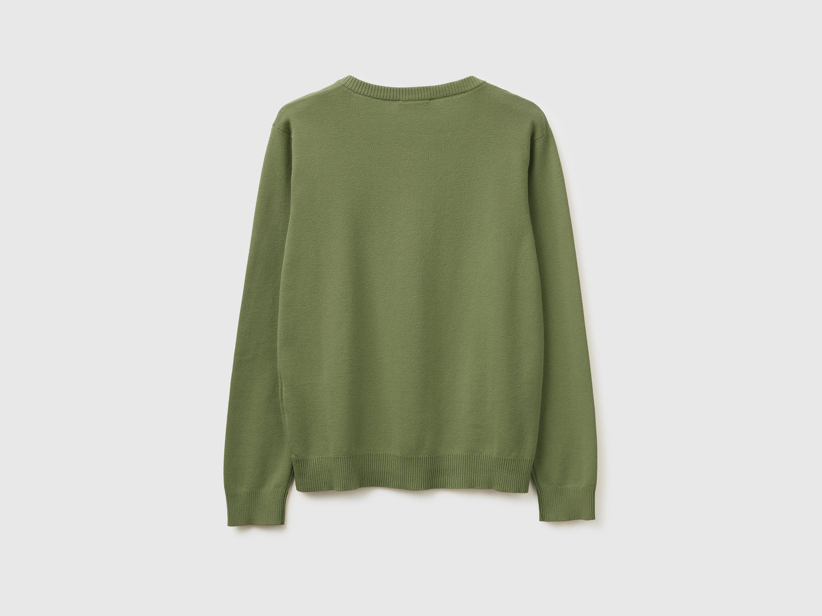 Olive green cardigan in tricot cotton - ucb_image_BS