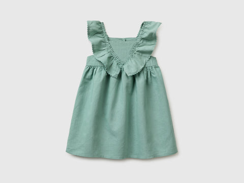 Linen blend dress with ruffles - ucb_image_FS