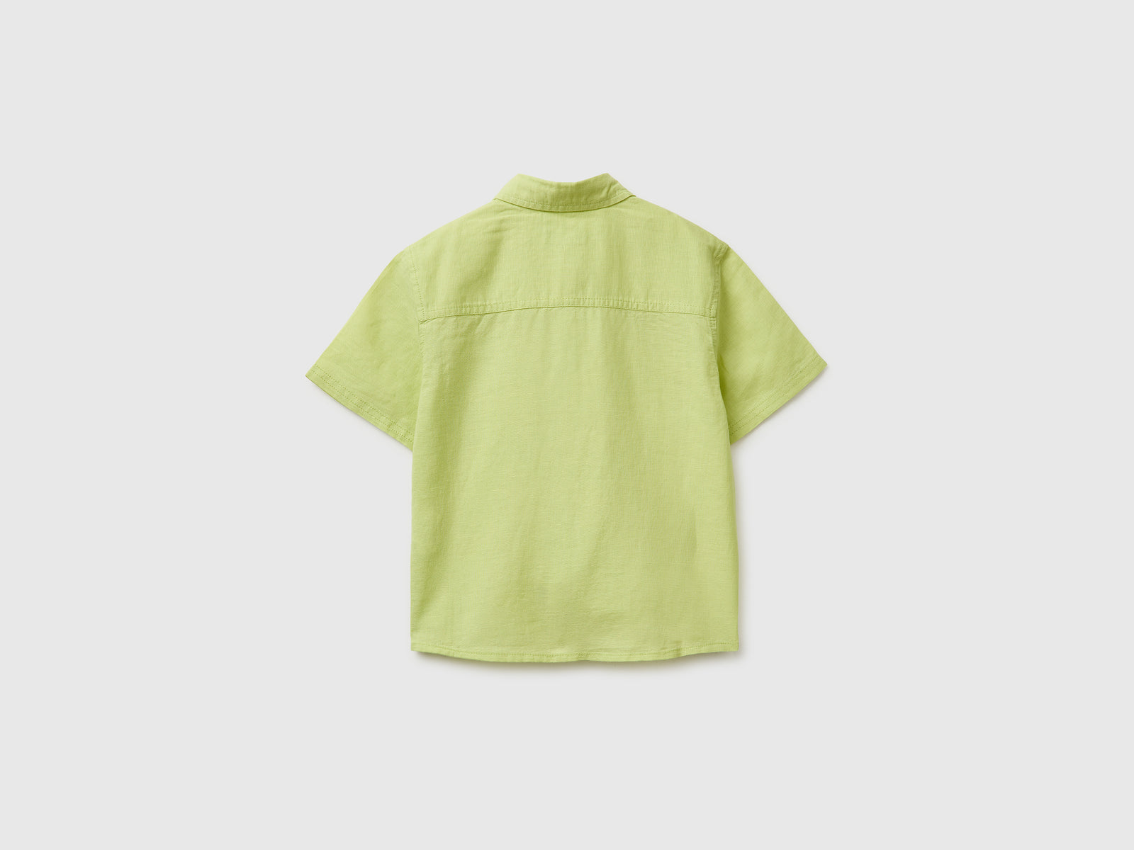Short-sleeved linen blend shirt - ucb_image_BS
