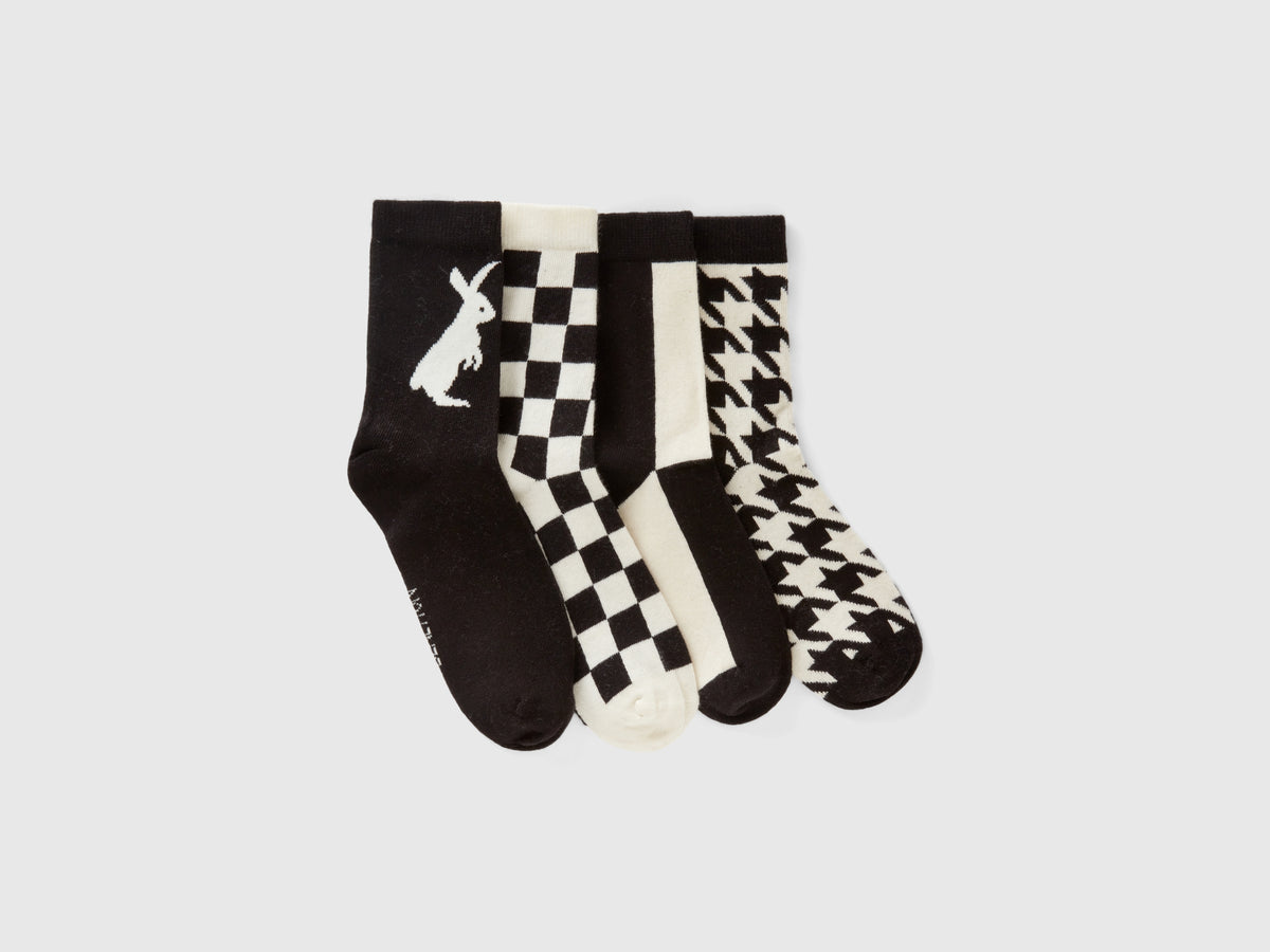 Set de meias compridas branco e preto - ucb_image_FS