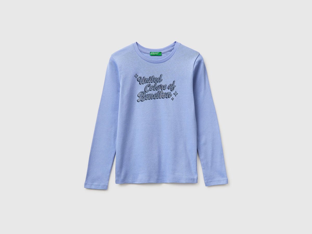 T-shirt with glittery logo in organic cotton - ucb_image_FS