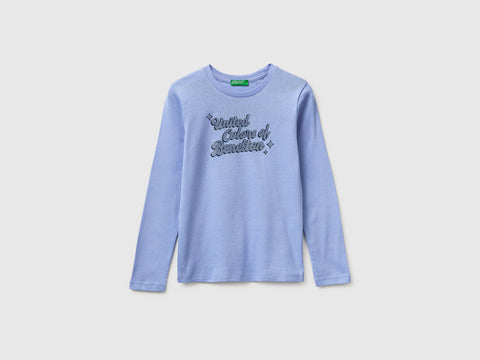 T-shirt with glittery logo in organic cotton - ucb_image_FS