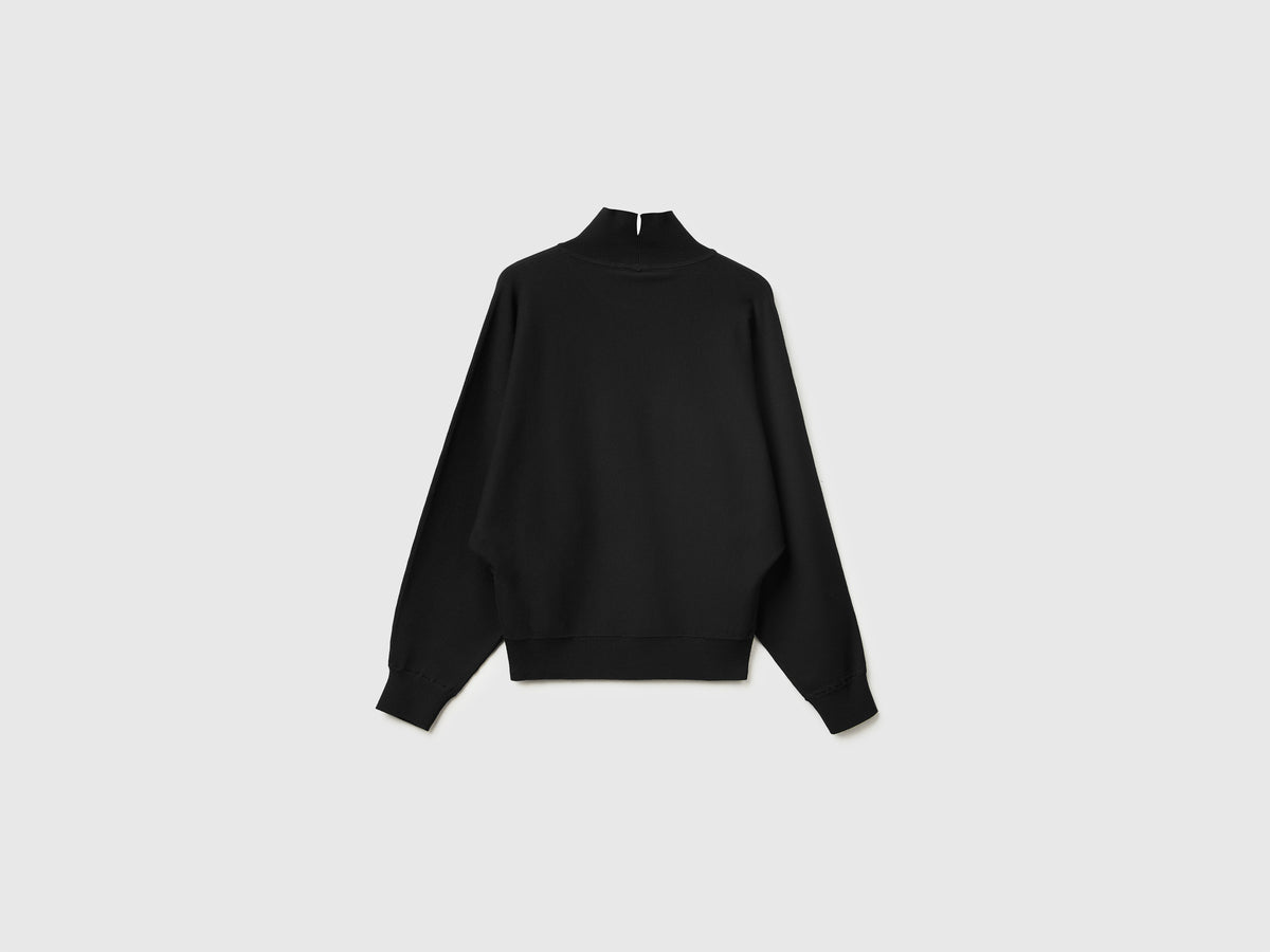 Camisola de gola alta com manga em forma de asa de morcego - ucb_image_BS