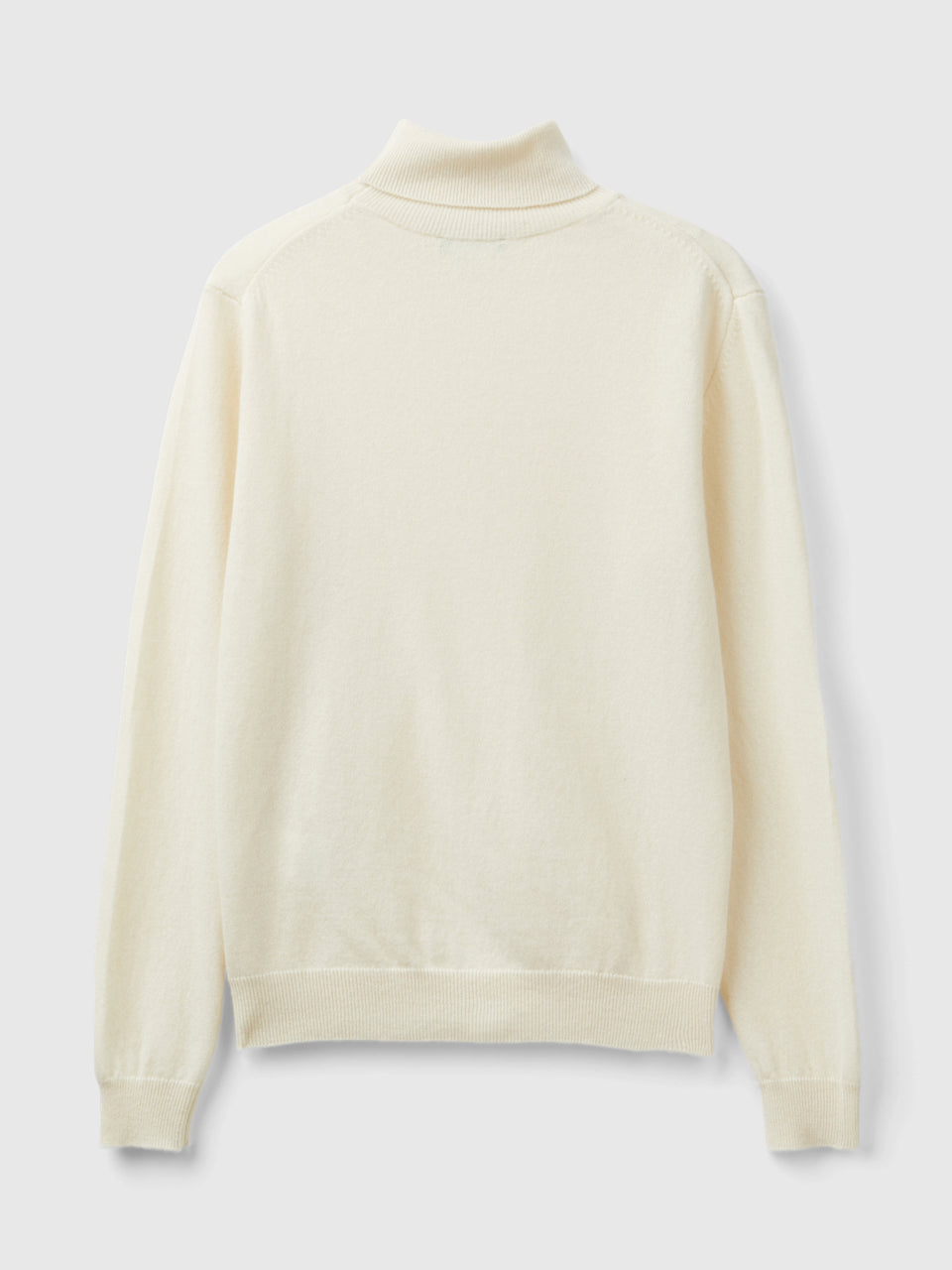 Camisola de gola alta nata em pura lã Merino - ucb_image_BS
