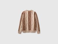 Camisola com riscas e losangos em mistura de lã e alpaca - ucb_image_BS