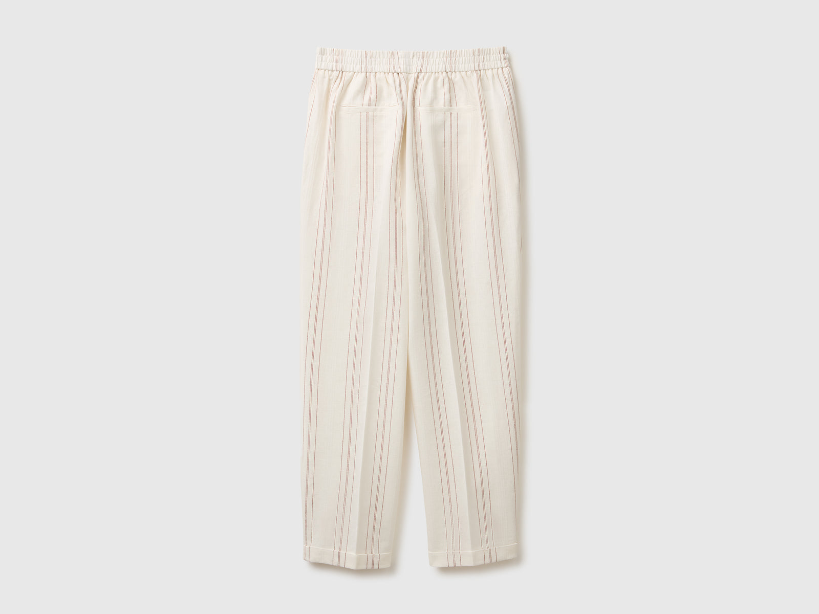 Striped linen blend trousers - ucb_image_BS