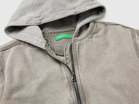 Denim bomber jacket with fleece hood - ucb_image_DS1