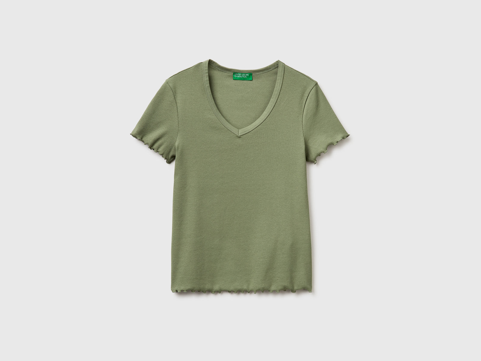Ribbed V-neck T-shirt - ucb_image_FS