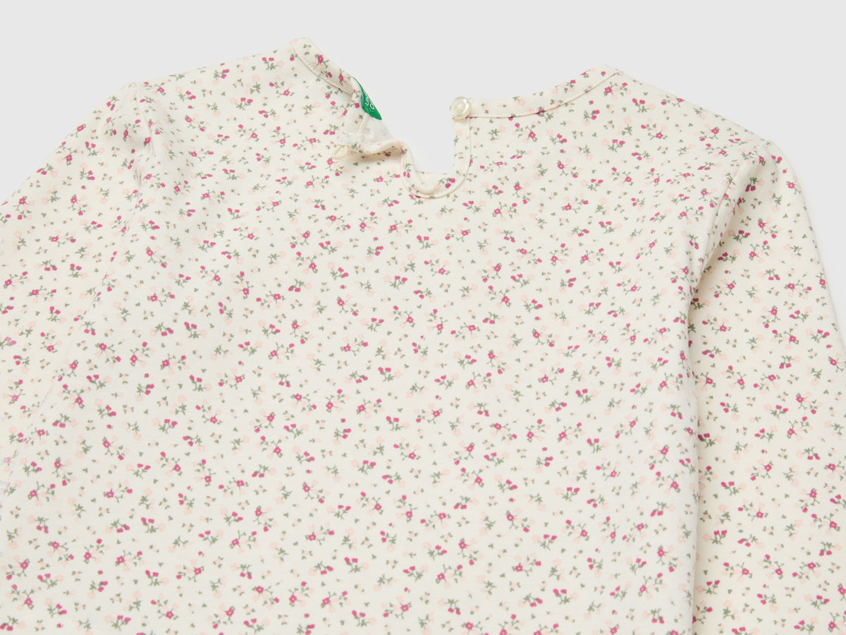T-shirt às flores em algodão stretch - ucb_image_DS1