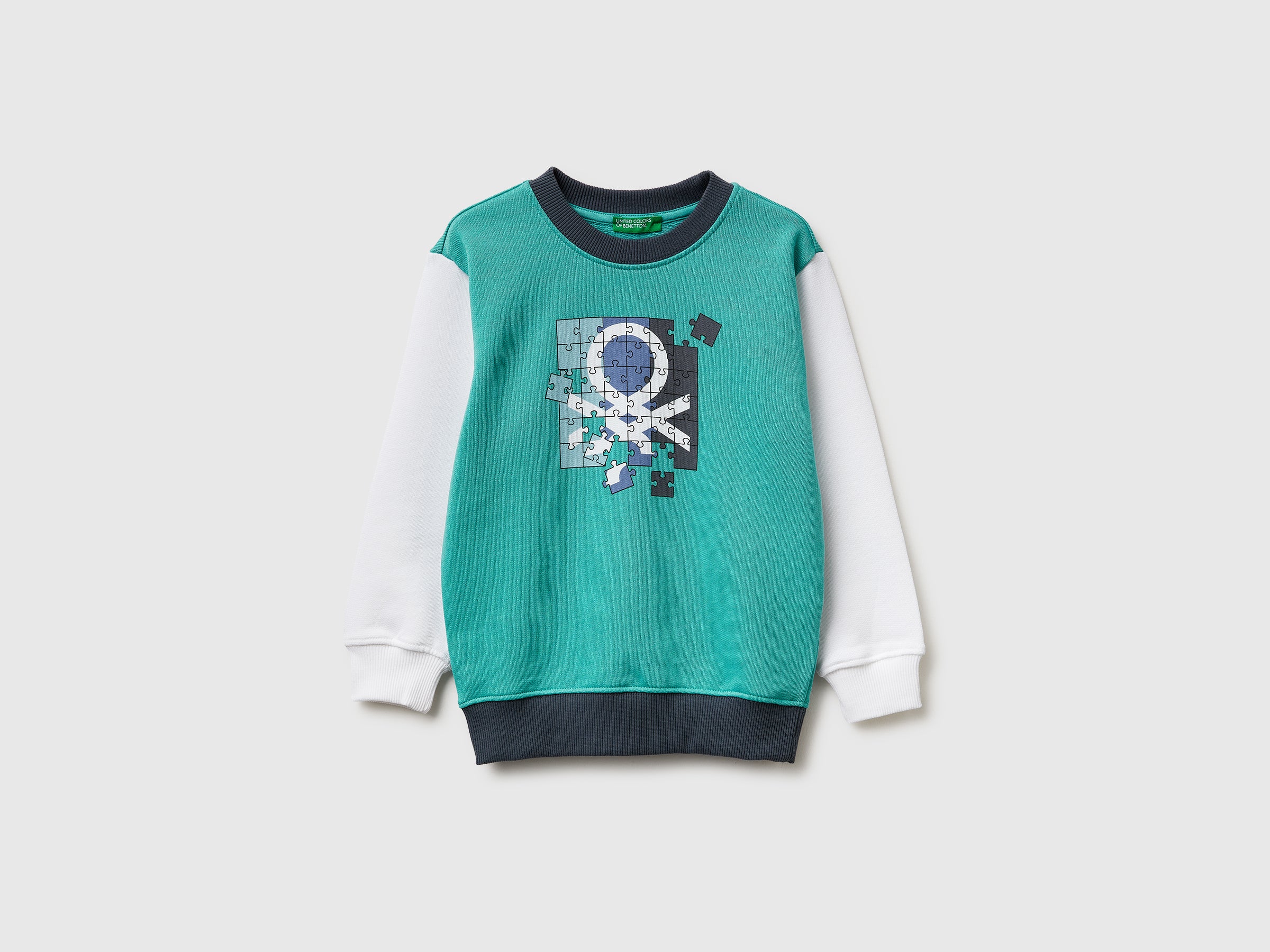 Organic cotton sweatshirt with logo print - ucb_image_FS