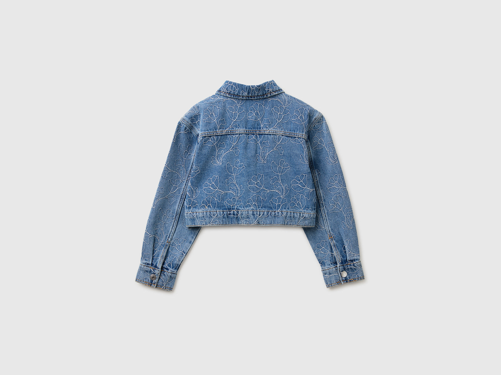 Embroidered denim crop jacket - ucb_image_BS