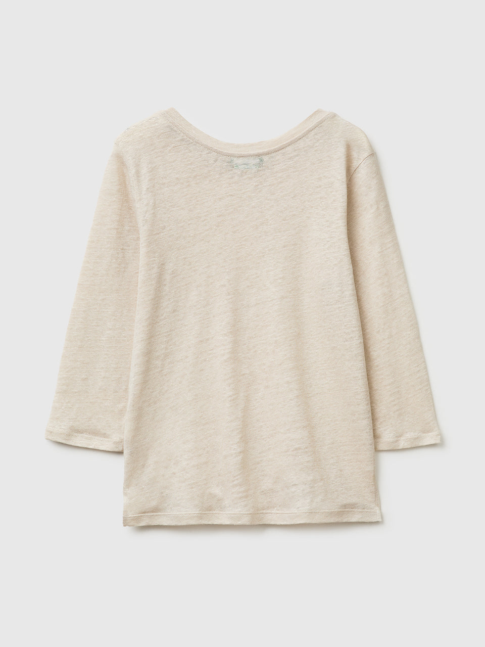Boat-neck T-shirt in pure linen - ucb_image_BS