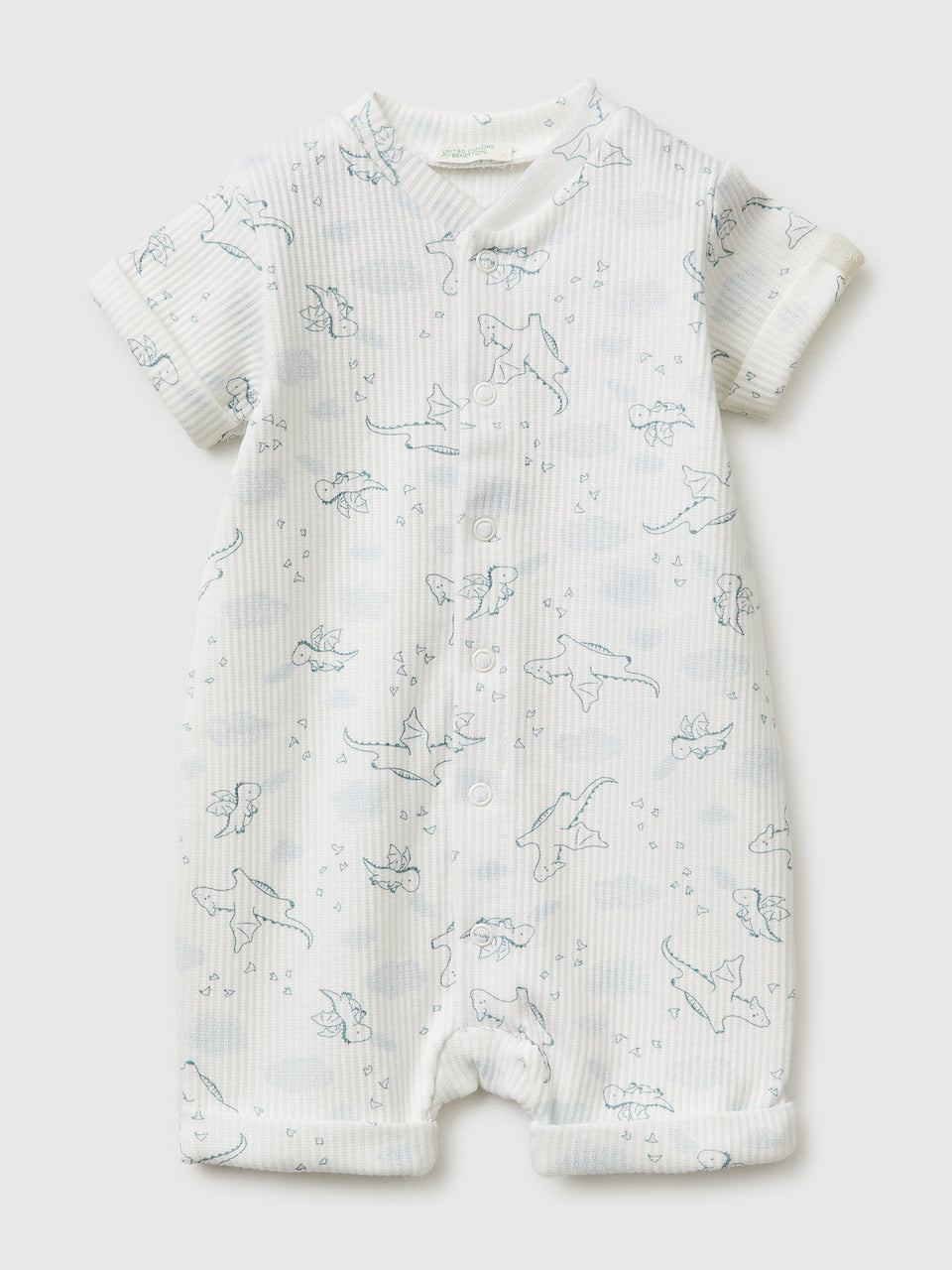 Ribbed printed short playsuit - ucb_image_FS