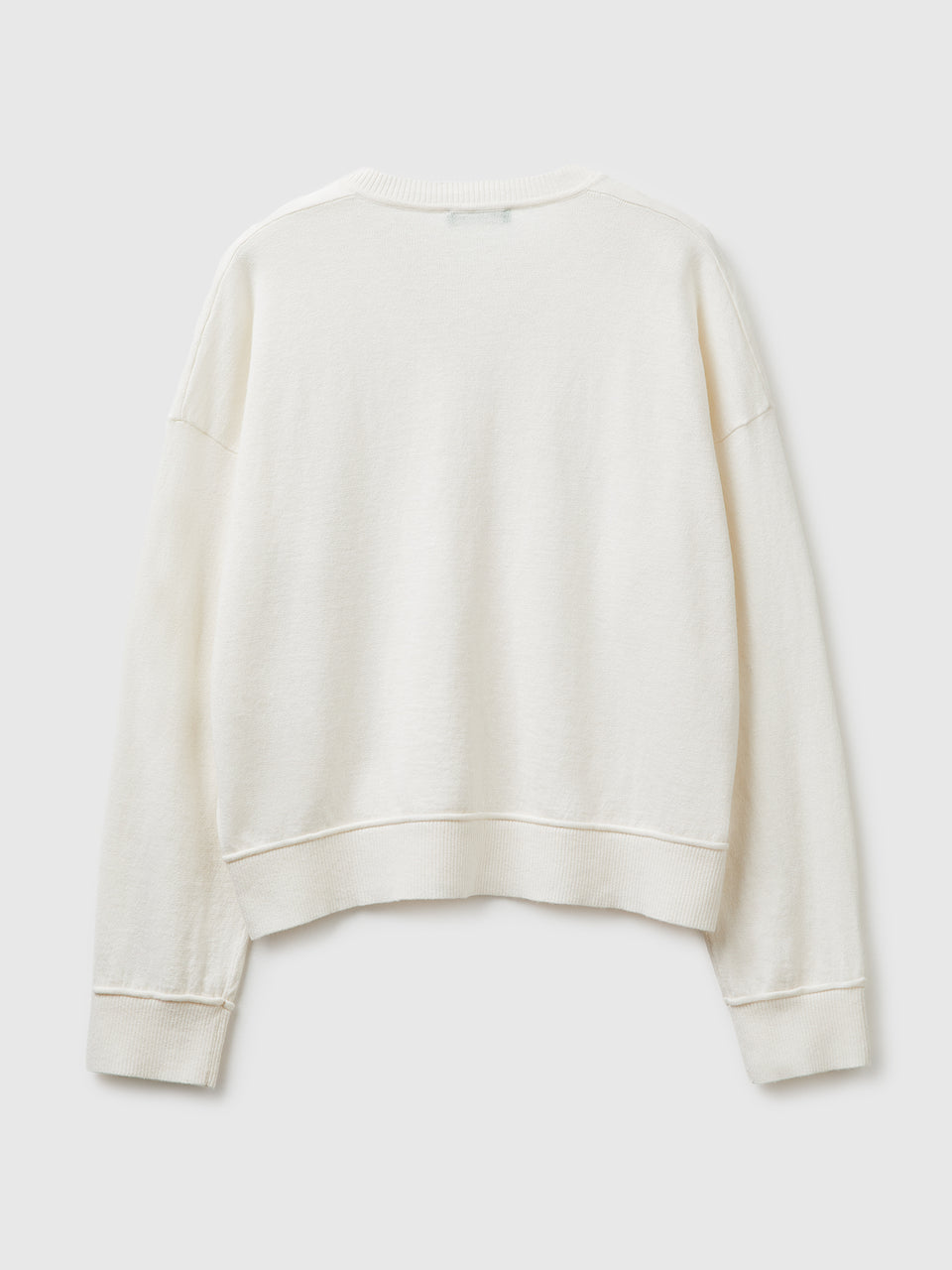 Camisola decote em V em algodão e lã - ucb_image_BS