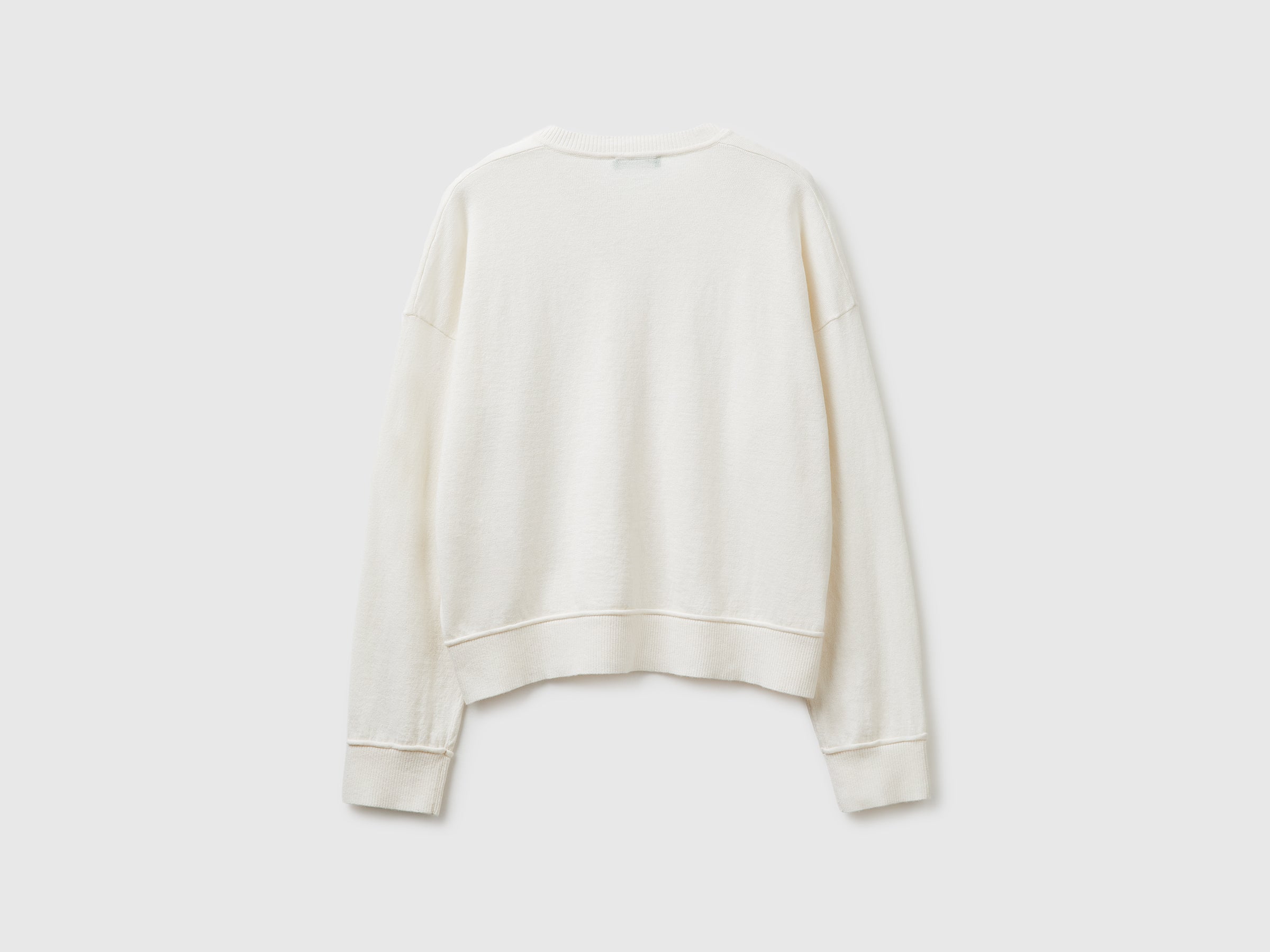 Camisola decote em V em algodão e lã - ucb_image_BS