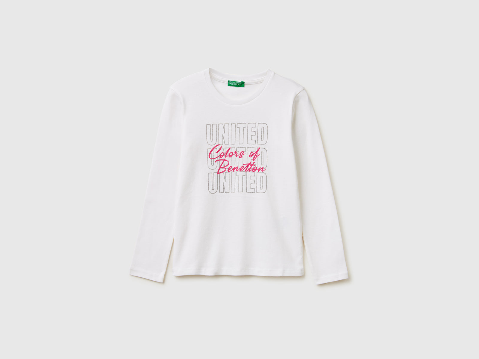 T-shirt with glittery logo in organic cotton - ucb_image_FS