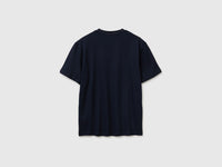 T-shirt de gola redonda em mistura de linho - ucb_image_BS