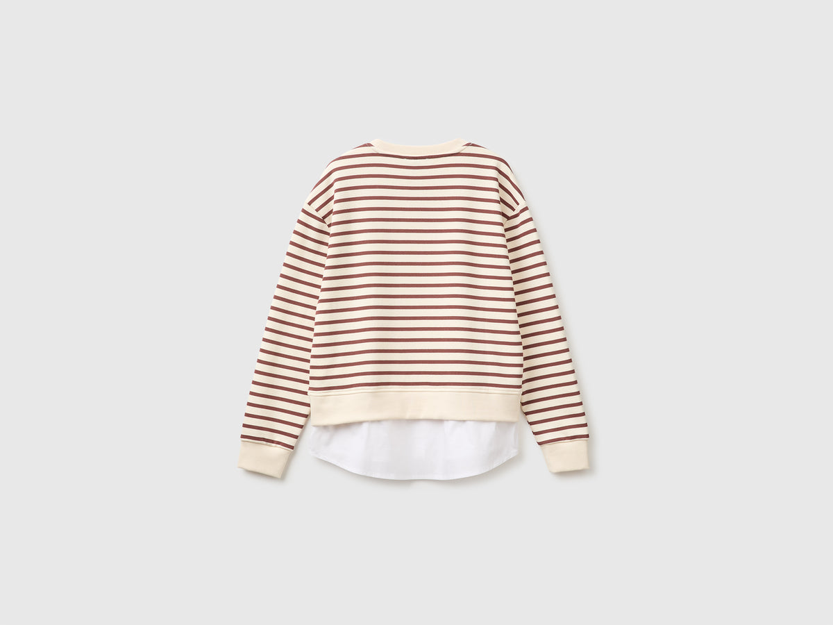 Sweat às riscas com inserção de camisa - ucb_image_BS