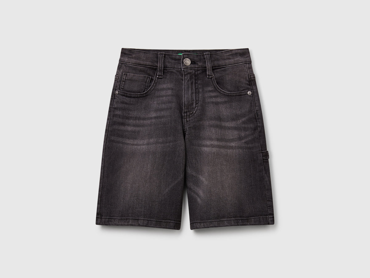 Straight fit denim bermudas - ucb_image_FS