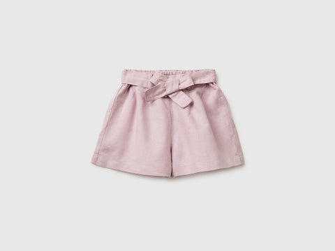 Linen blend shorts with sash - ucb_image_FS