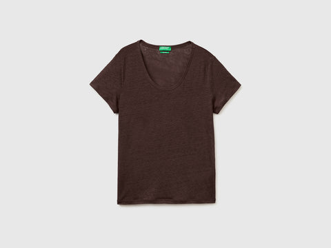 Round-neck T-shirt in pure linen - ucb_image_FS