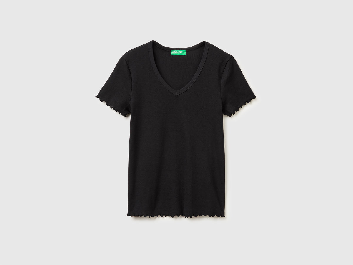 Ribbed V-neck T-shirt - ucb_image_FS