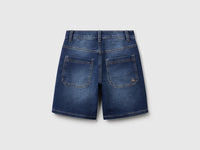 Straight Bermuda shorts in stretch denim - ucb_image_BS