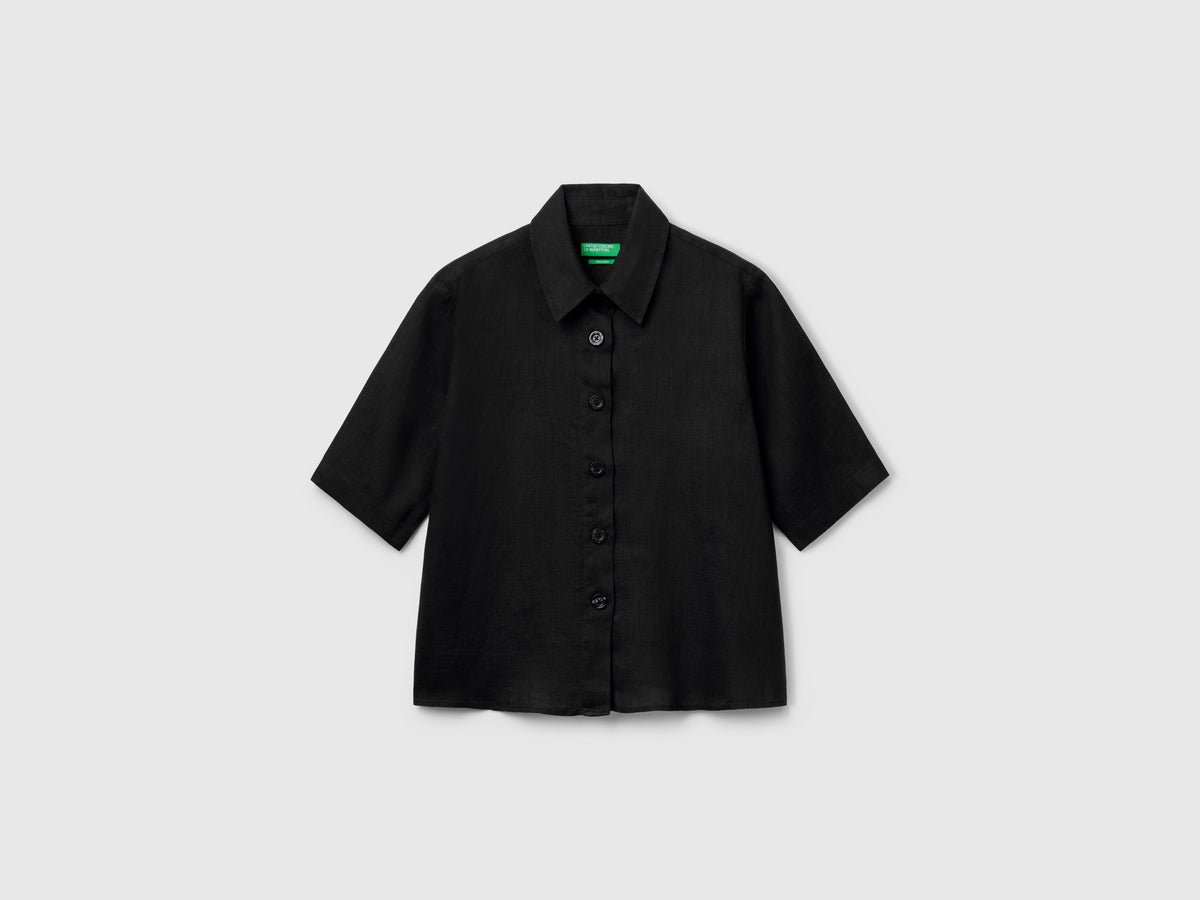 Short shirt in pure linen - ucb_image_FS