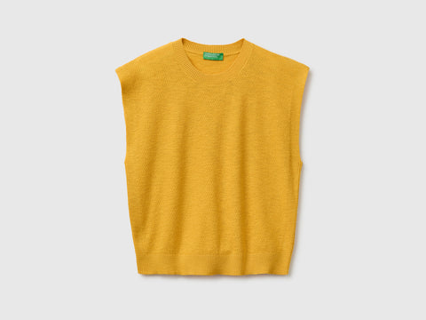 Sleeveless linen blend sweater - ucb_image_FS