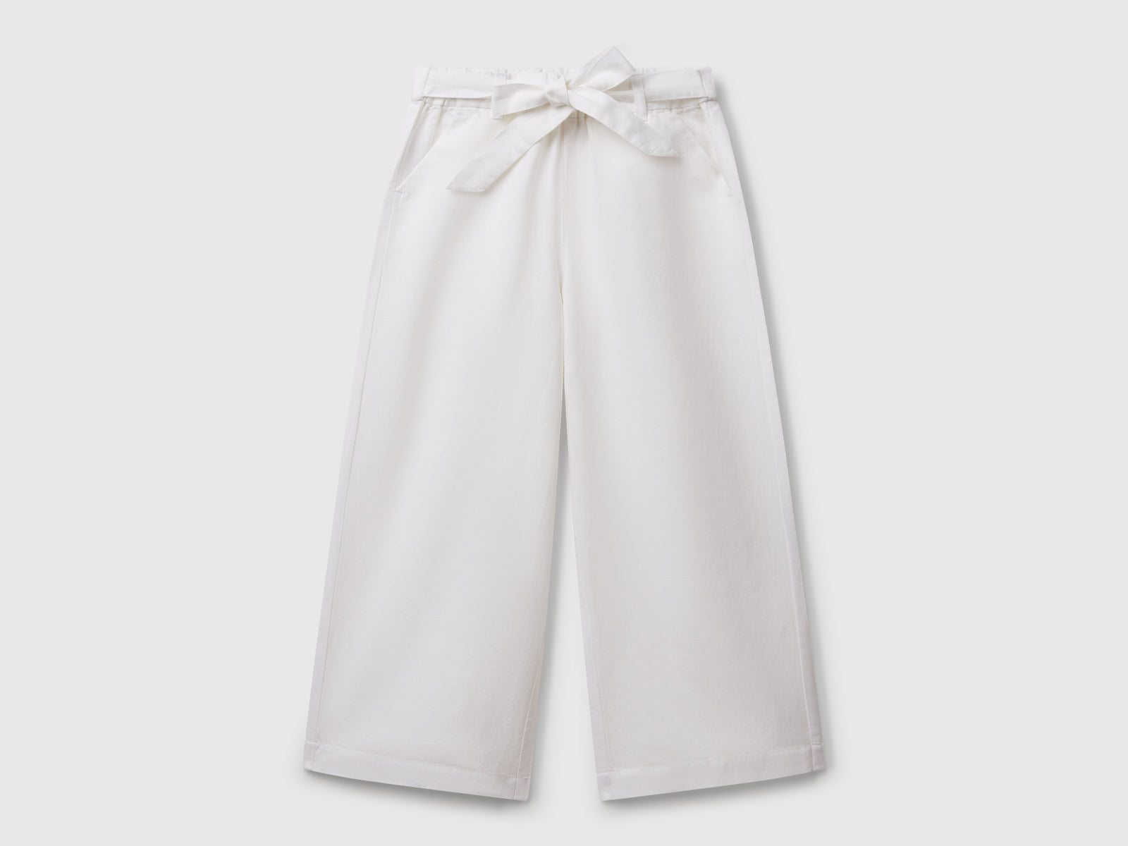Linen blend trousers with sash - ucb_image_FS