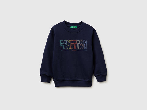 Organic cotton sweatshirt with logo print - ucb_image_FS