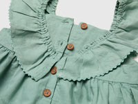 Linen blend dress with ruffles - ucb_image_DS1