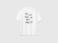 T-shirt with slogan print in organic cotton - ucb_image_BS