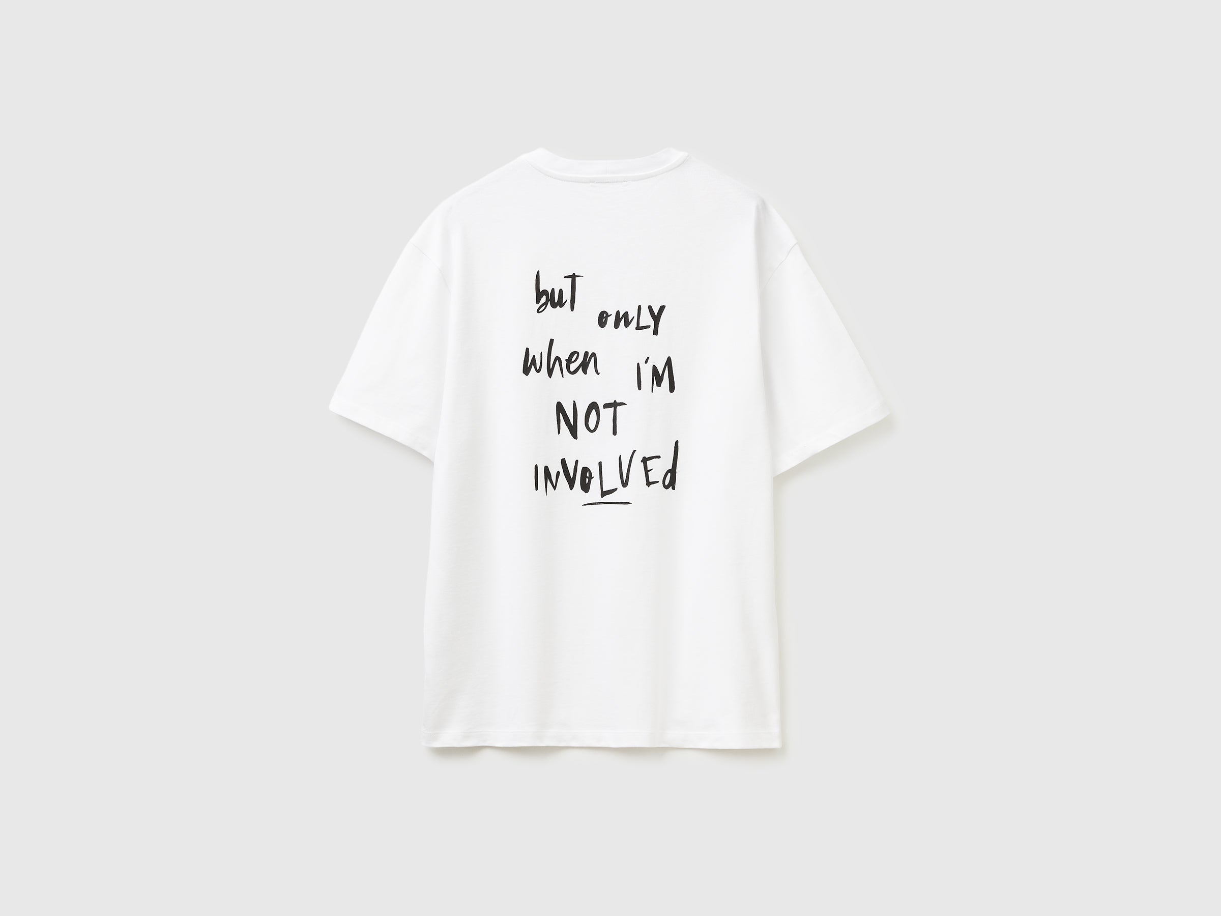 T-shirt with slogan print in organic cotton - ucb_image_BS