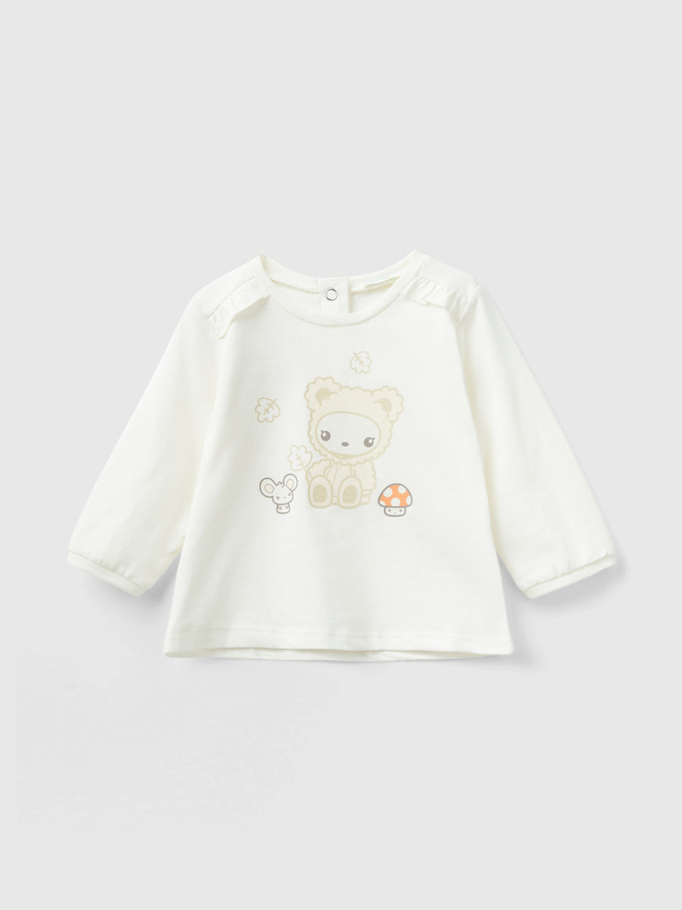 T-shirt em algodão quente com folhos - ucb_image_FS