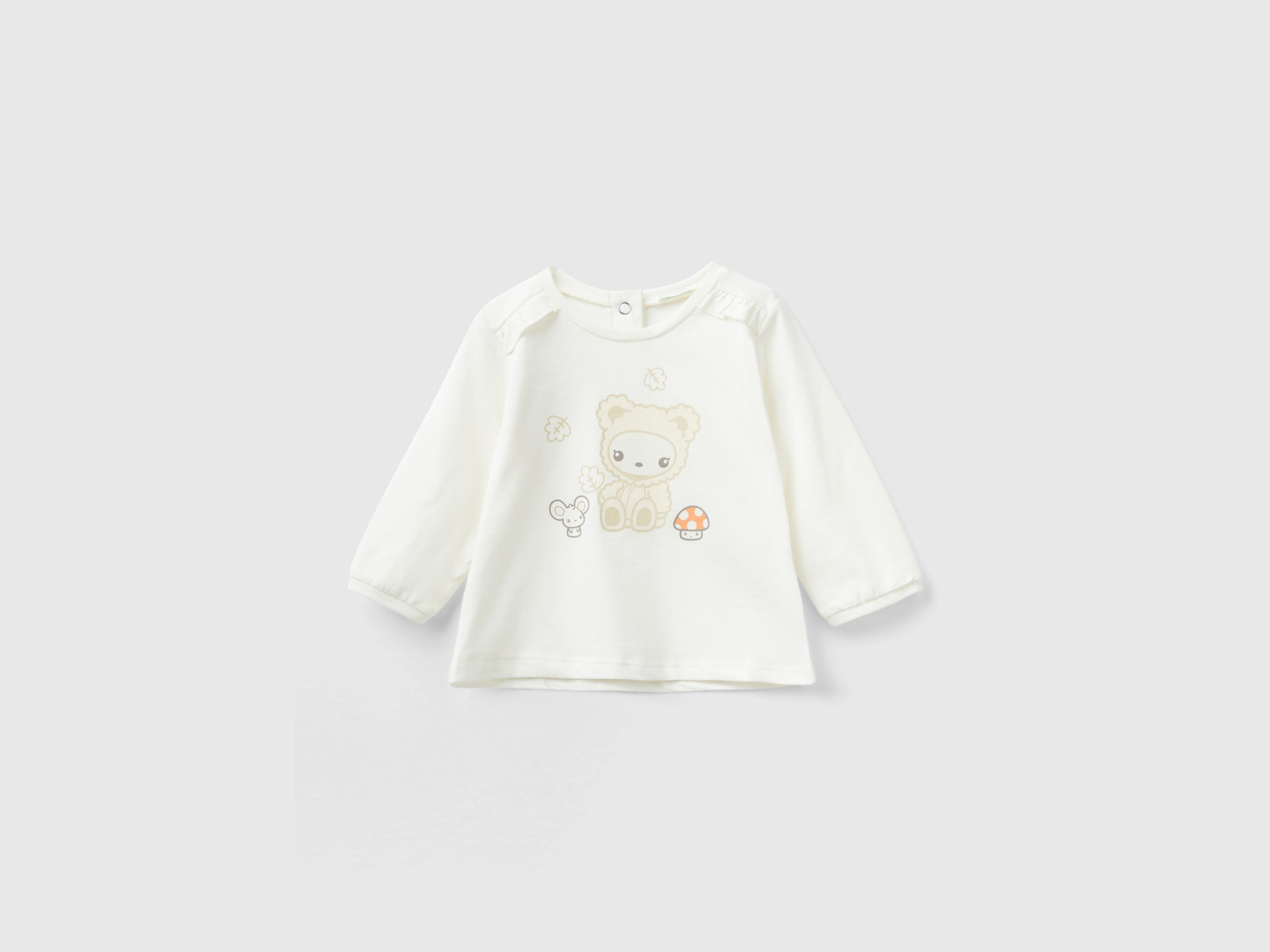 T-shirt em algodão quente com folhos - ucb_image_FS
