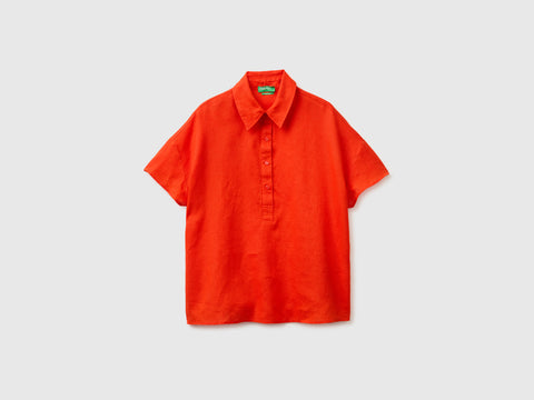 100% linen short-sleeved blouse - ucb_image_FS