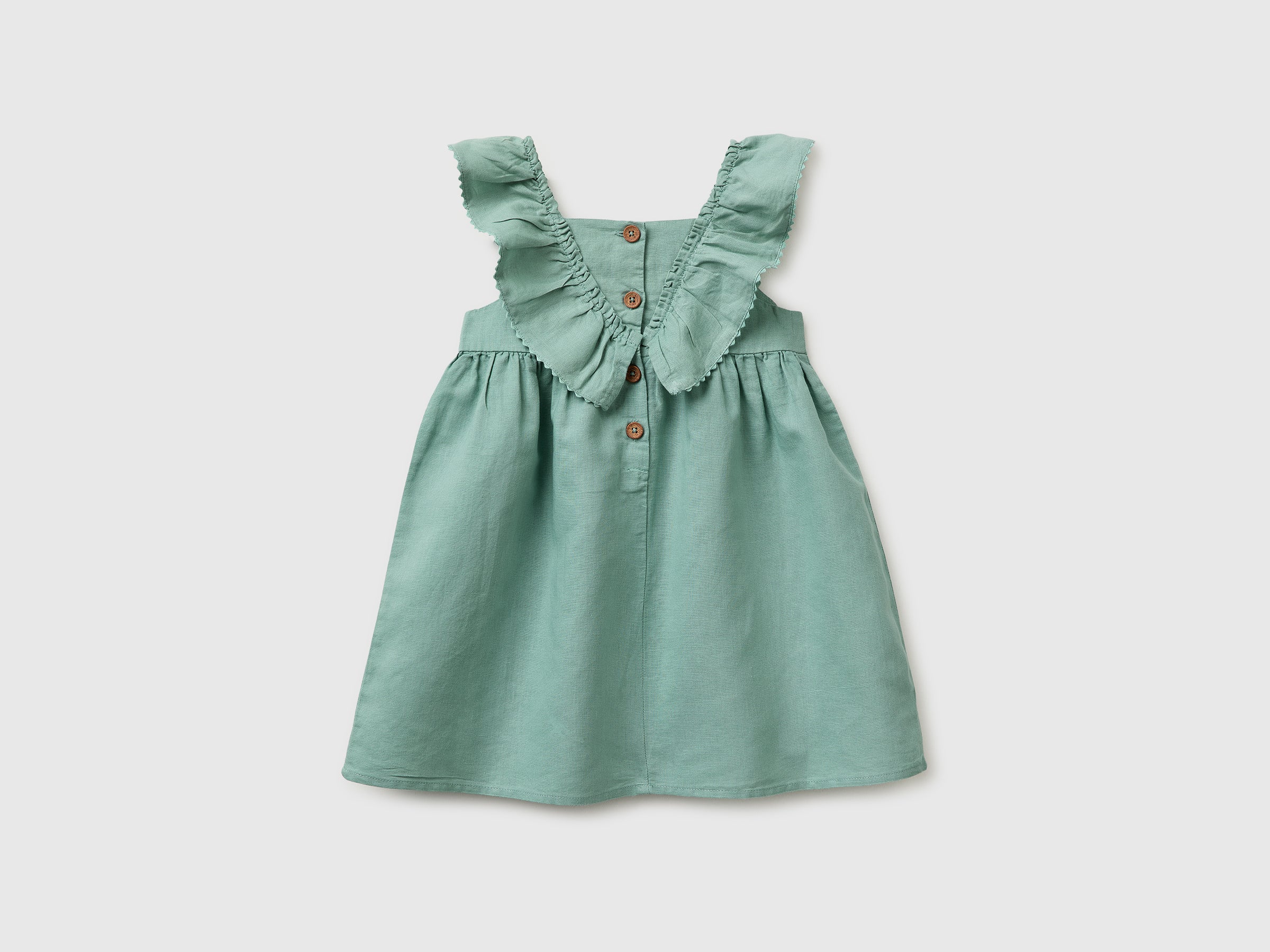 Linen blend dress with ruffles - ucb_image_BS