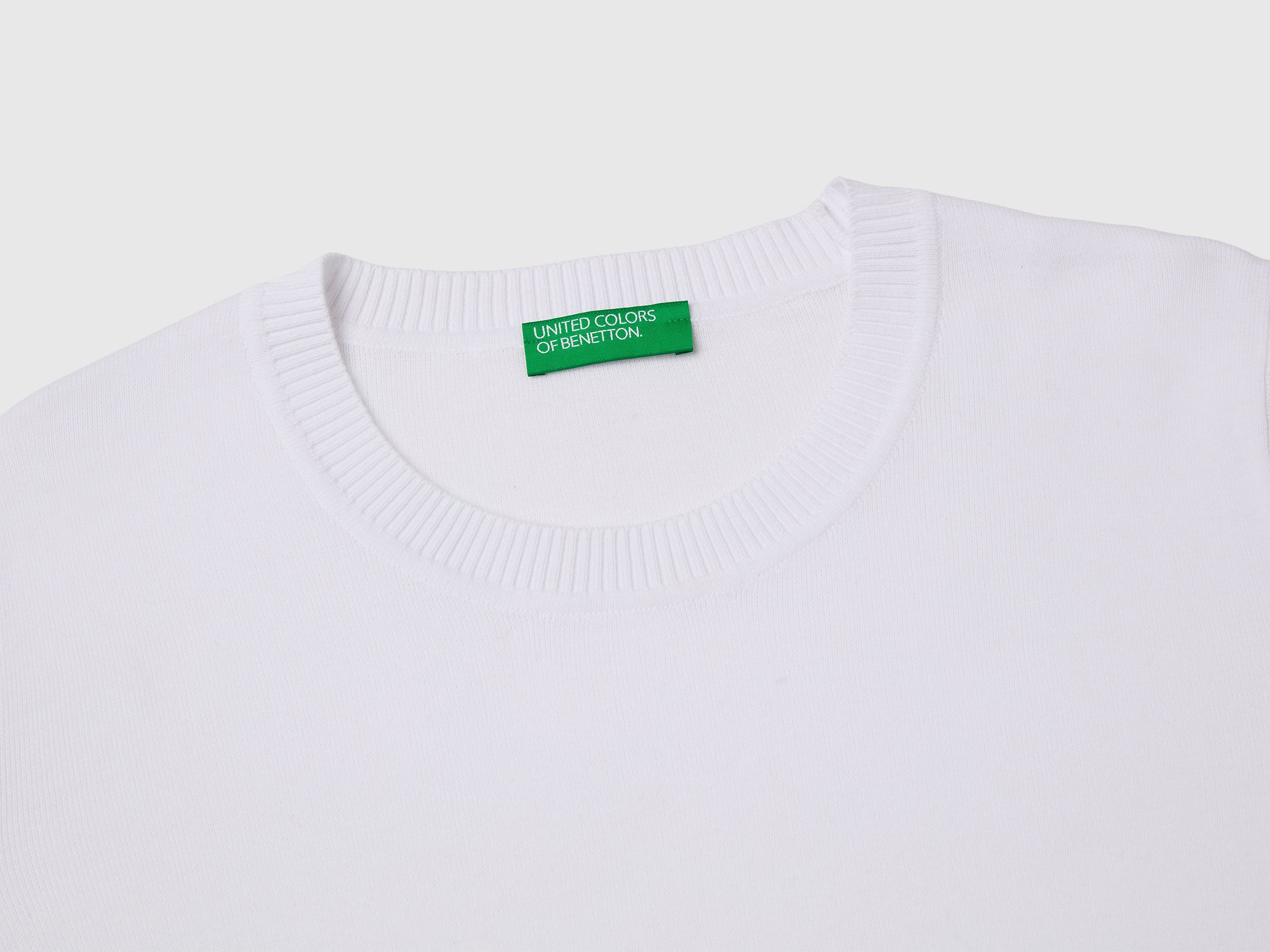 White sweater in tricot cotton - ucb_image_DS1