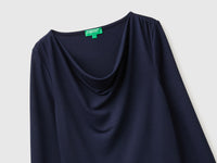 T-shirt com drapeado no decote - ucb_image_FY