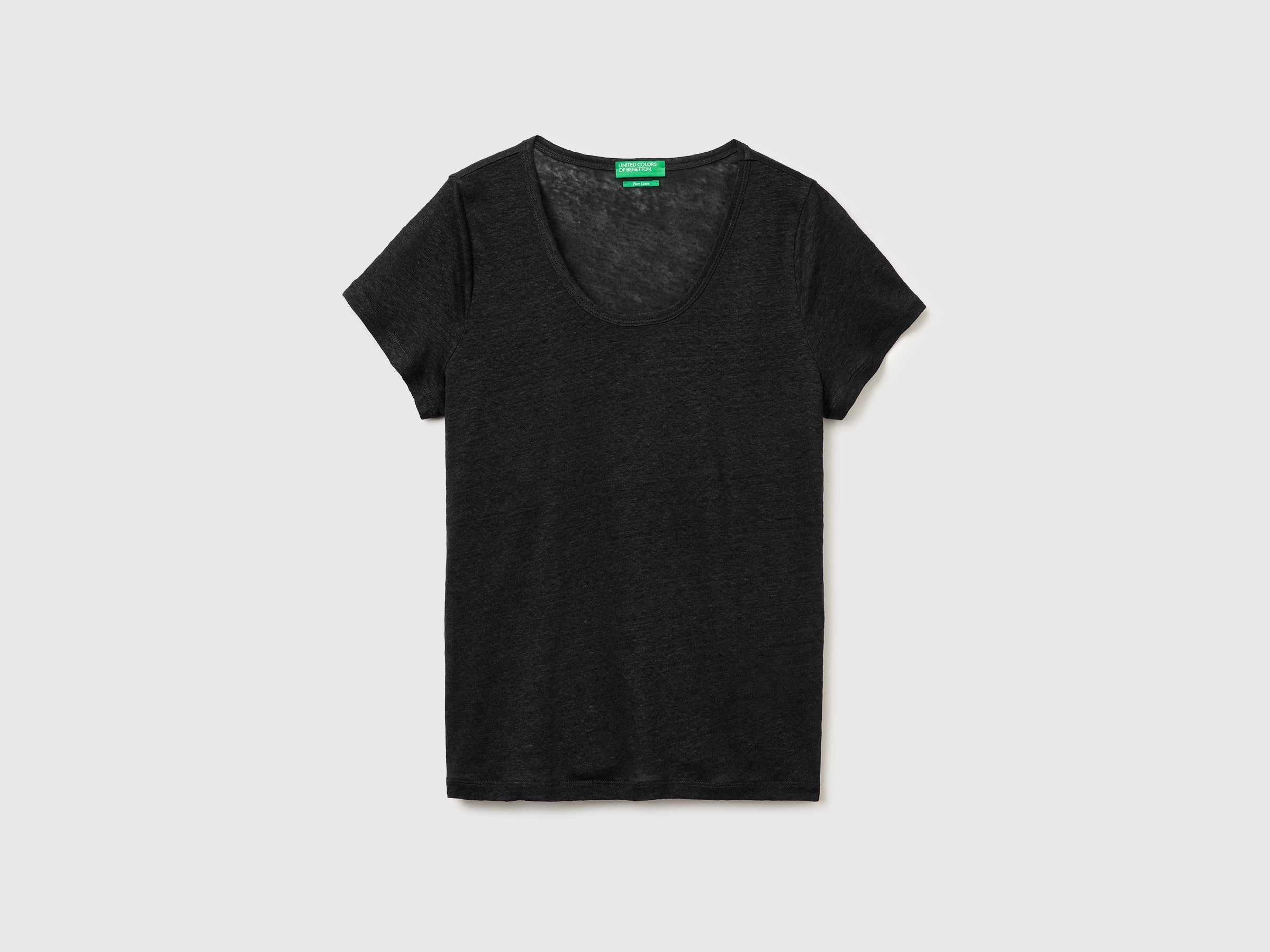 Round-neck T-shirt in pure linen - ucb_image_FS