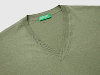 Camisola decote em V em algodão e lã - ucb_image_DS1