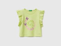 Cropped T-shirt with print and embroidery - ucb_image_FS