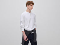 T-shirt de gola henley confortável - ucb_image_F