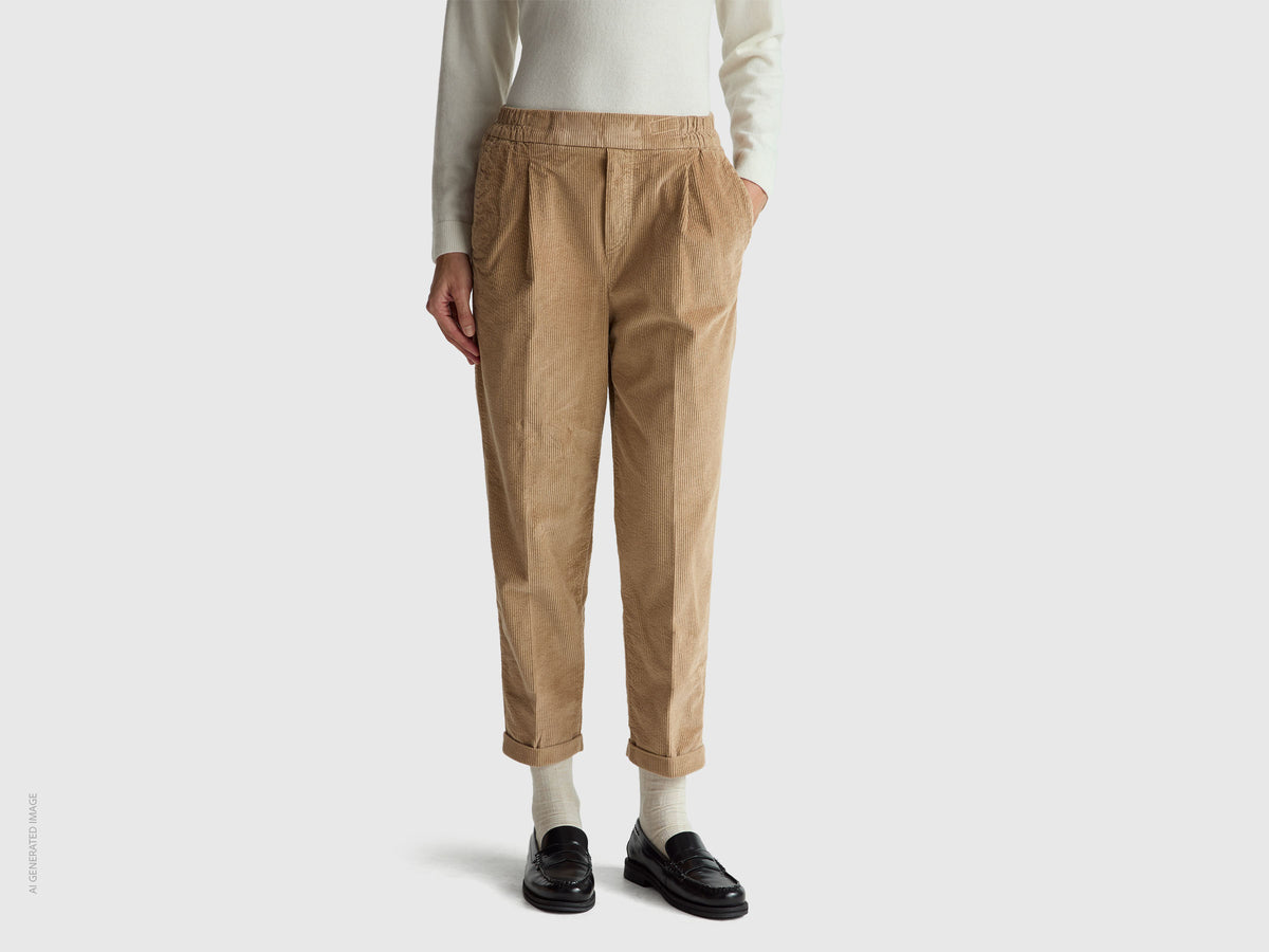 Chinos em veludo com cintura elástica - ucb_image_F