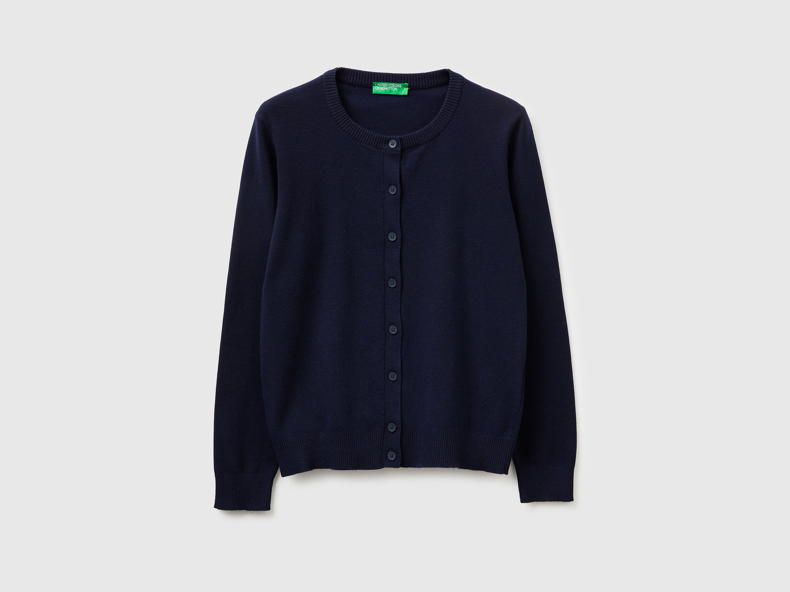 Dark blue cardigan in tricot cotton - ucb_image_FS